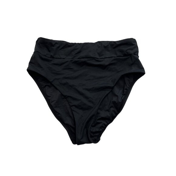 Island Goddess Cinch Back High Waist Bottom - Black - Picture 1 of 5
